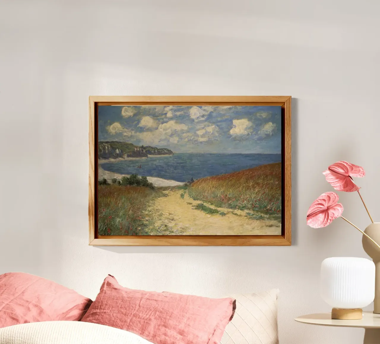 Monet - Path in the Wheat at Pourville alu-dibond by ARTOTHEK