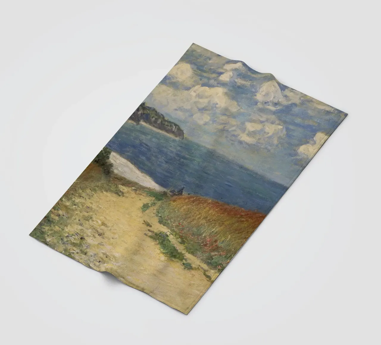 Monet - Path in the Wheat at Pourville fleece blanket by ARTOTHEK