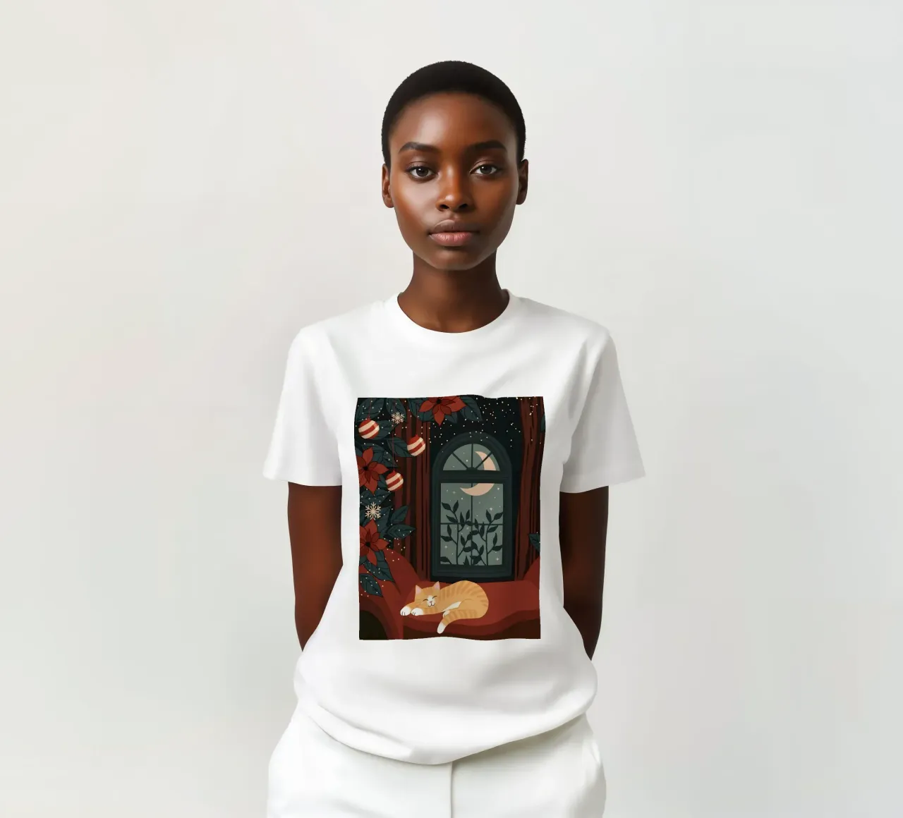 Accogliente notte d'inverno t-shirt da cafelab