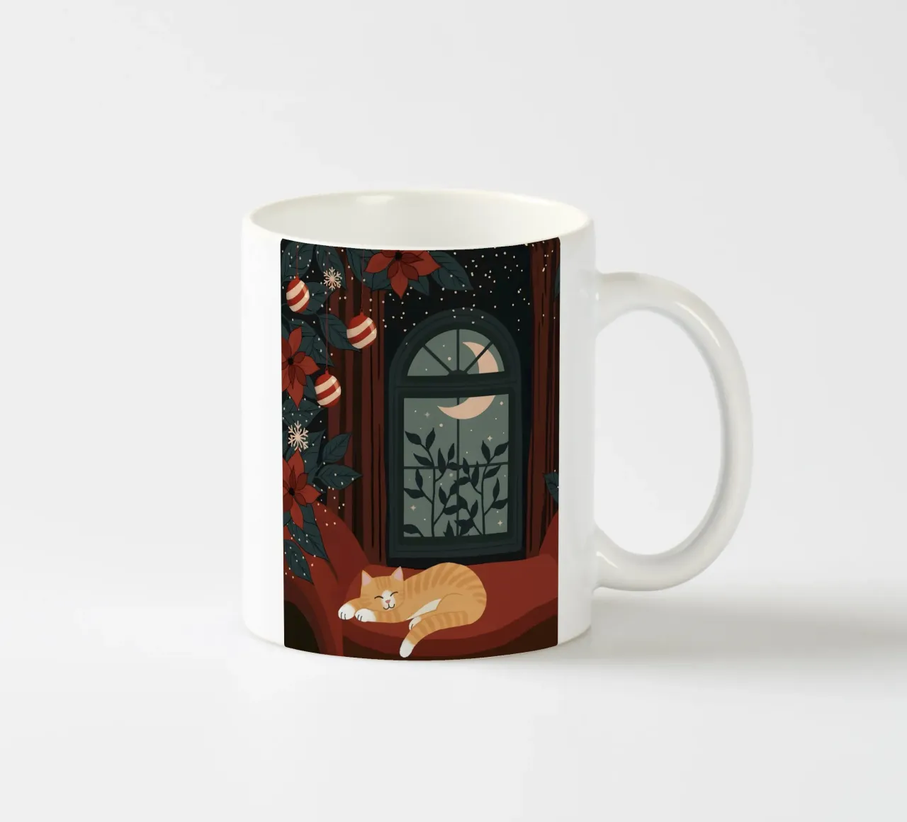 Accogliente notte d'inverno tazza in ceramica da cafelab