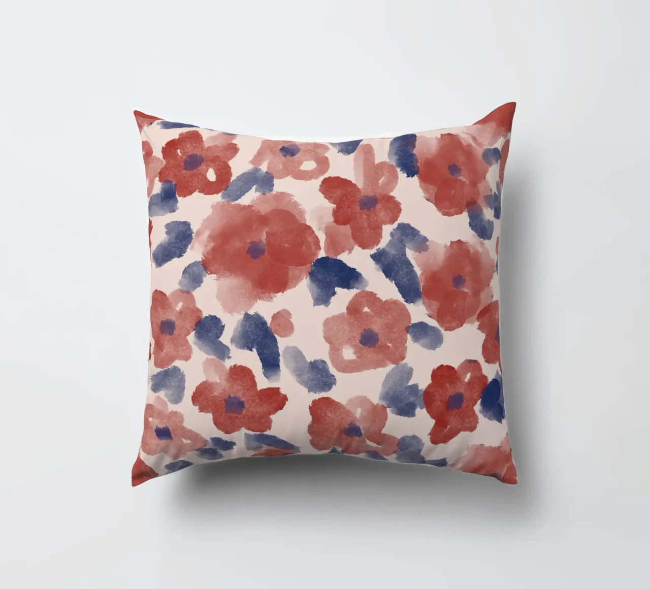 Autumn Abstract Flowers Pattern cuscino da anisillustration