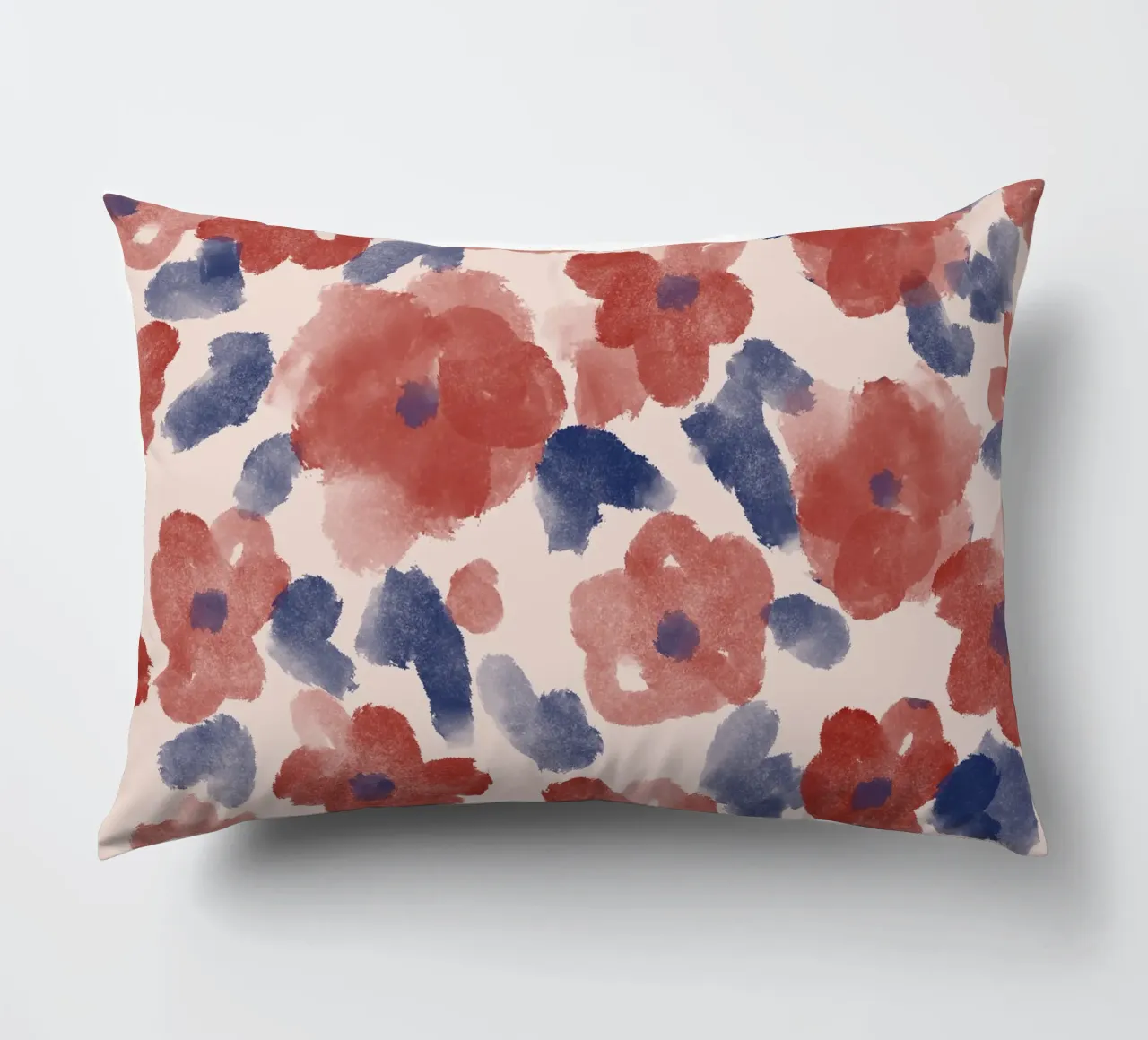 Autumn Abstract Flowers Pattern cuscino da anisillustration