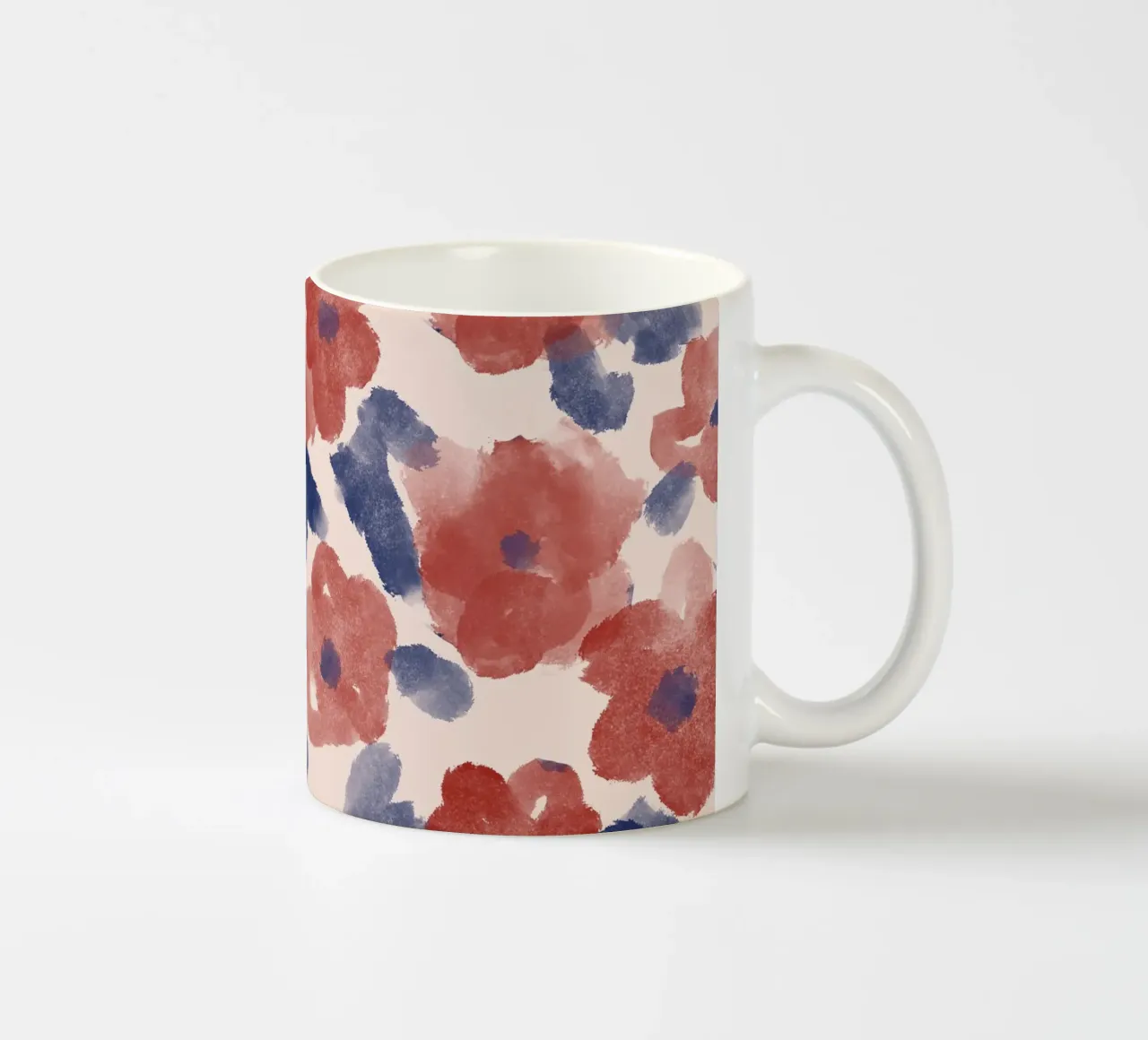 Autumn Abstract Flowers Pattern tazza in ceramica da anisillustration