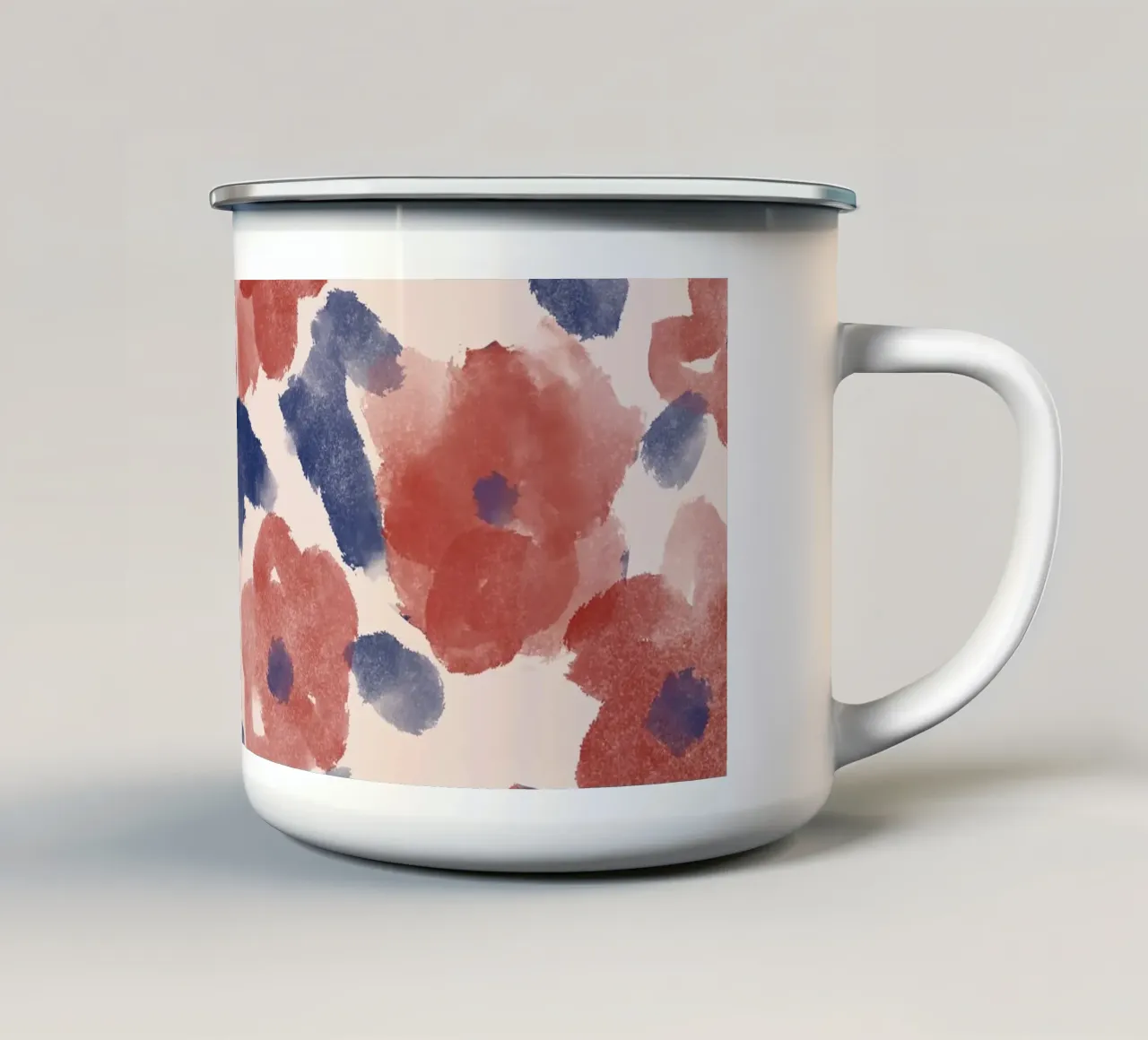 Autumn Abstract Flowers Pattern tazza in smalto da anisillustration