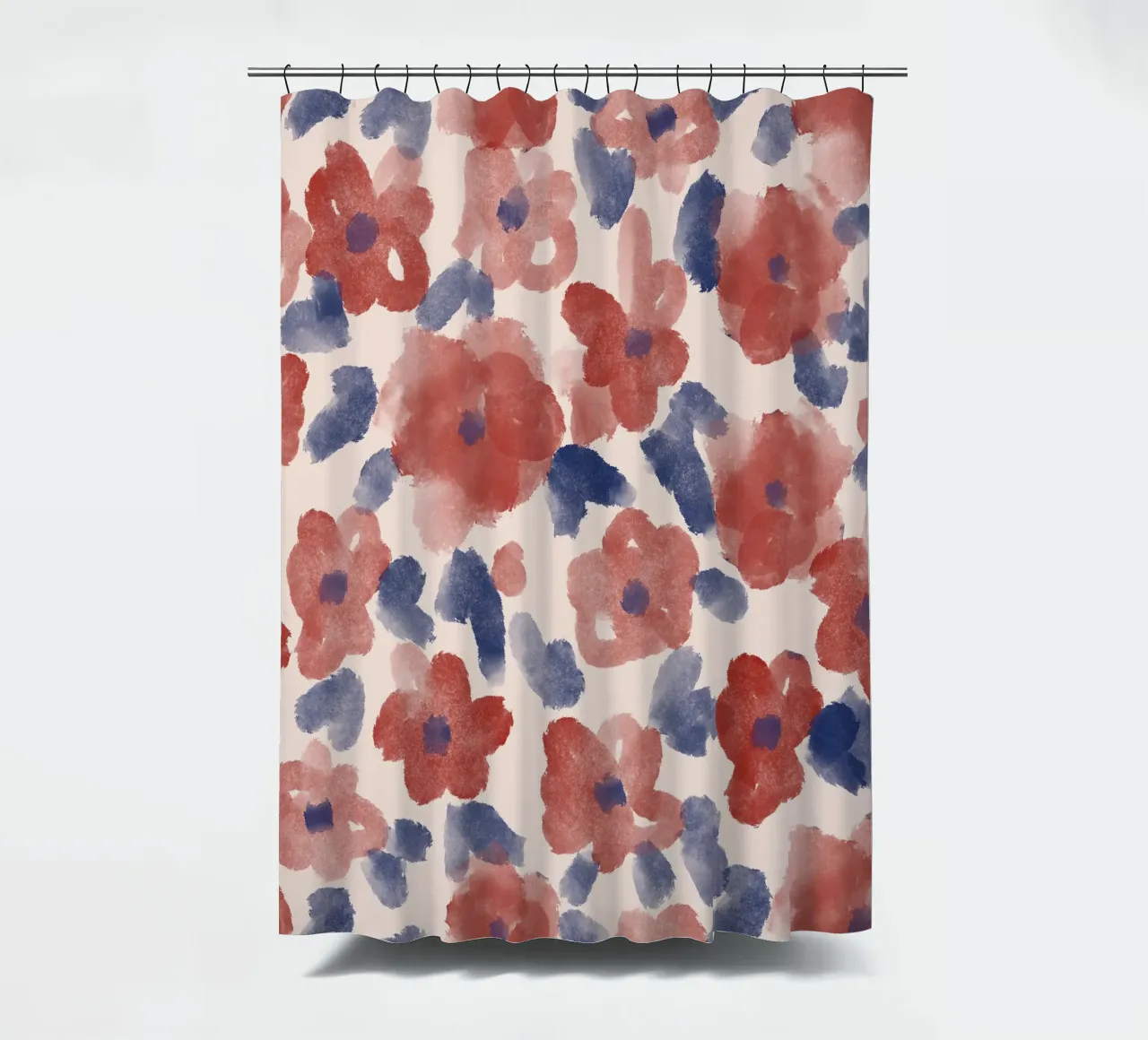 Autumn Abstract Flowers Pattern tenda da doccia da anisillustration