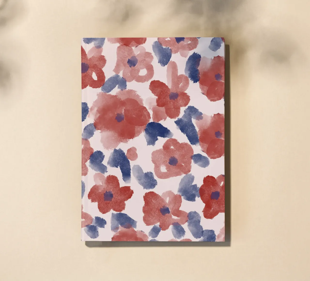 Autumn Abstract Flowers Pattern notebook by anisillustration