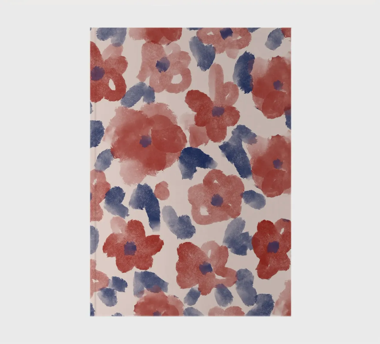 Autumn Abstract Flowers Pattern notebook by anisillustration