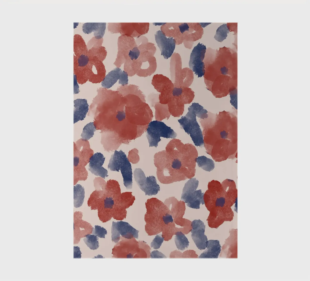 Autumn Abstract Flowers Pattern notebook by anisillustration