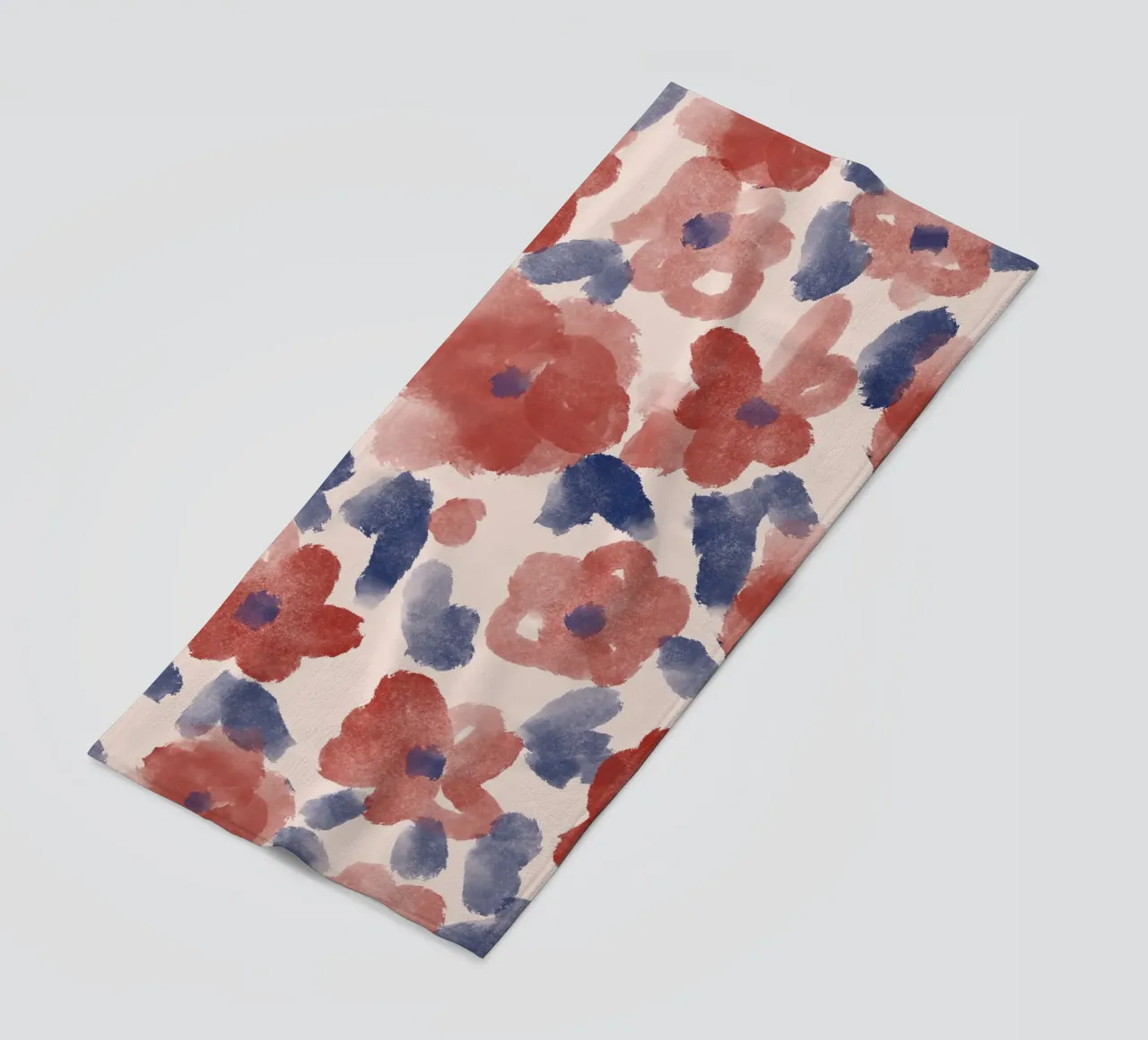 Autumn Abstract Flowers Pattern telo mare da anisillustration