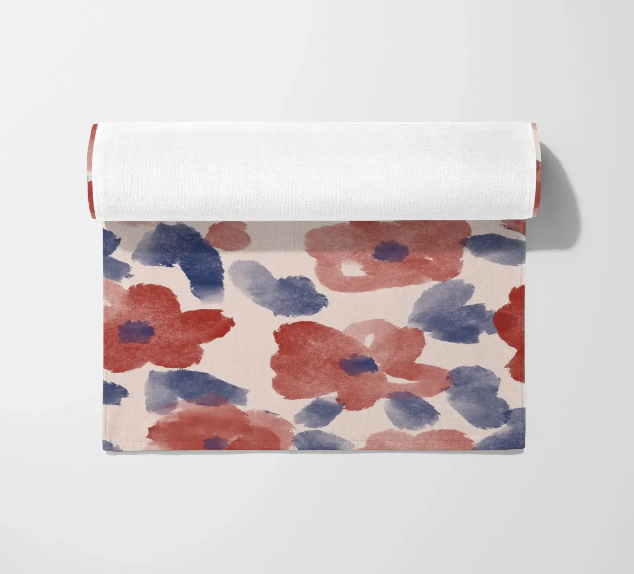 Autumn Abstract Flowers Pattern telo mare da anisillustration