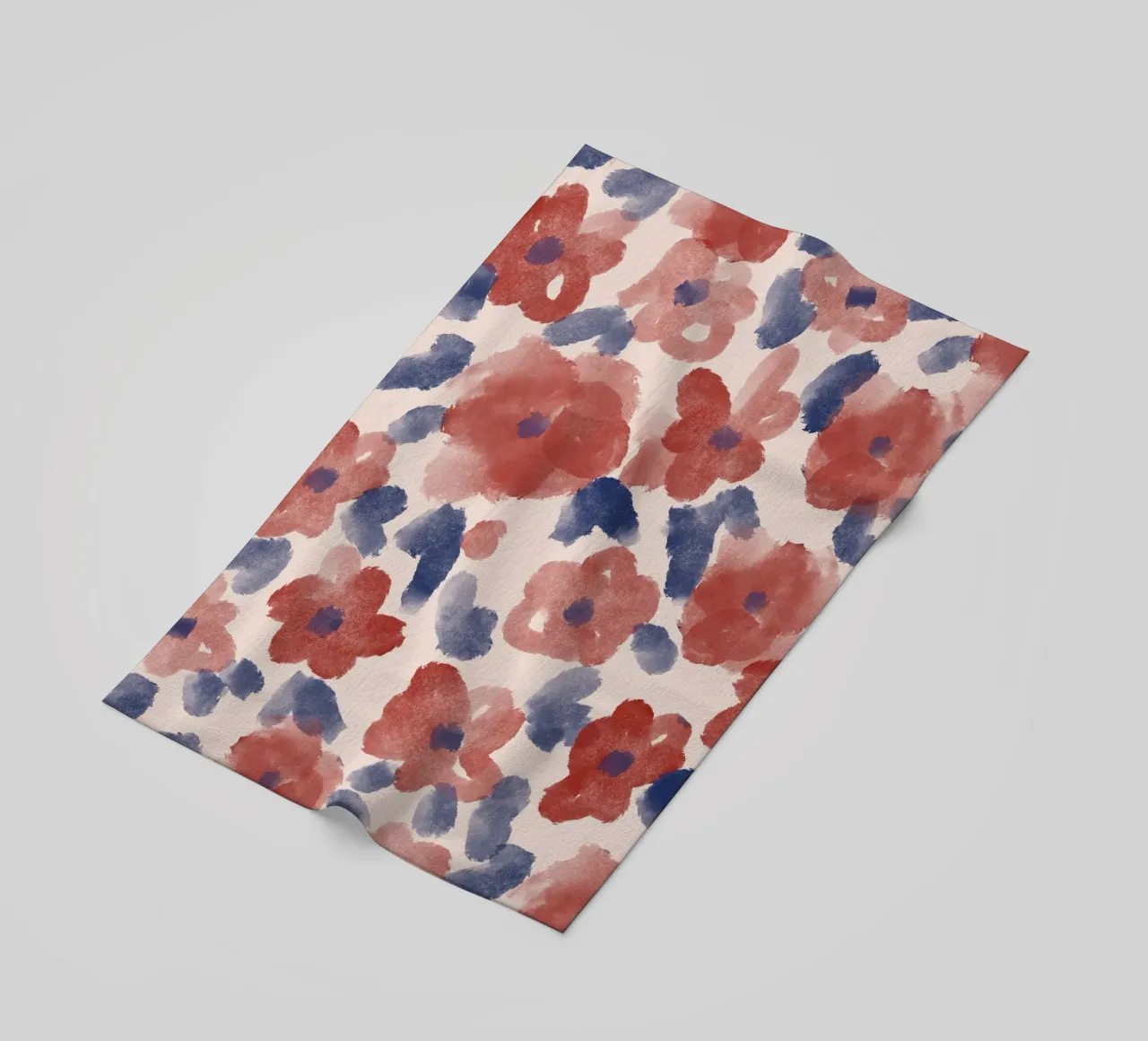 Autumn Abstract Flowers Pattern telo mare da anisillustration