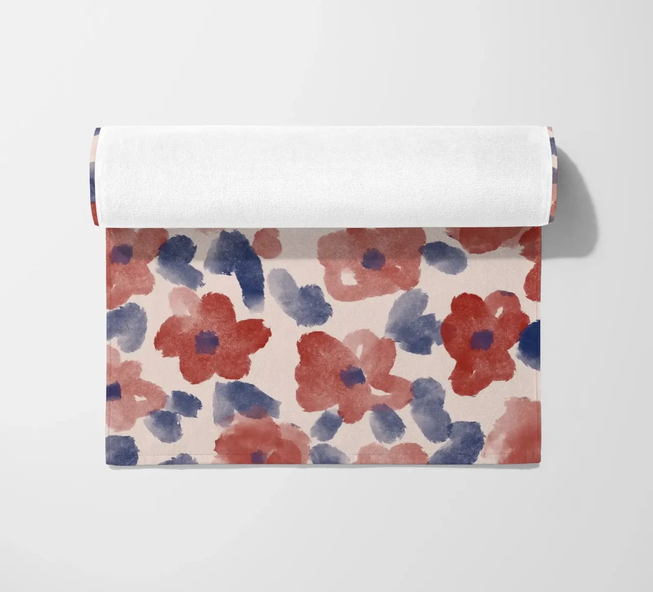 Autumn Abstract Flowers Pattern telo mare da anisillustration