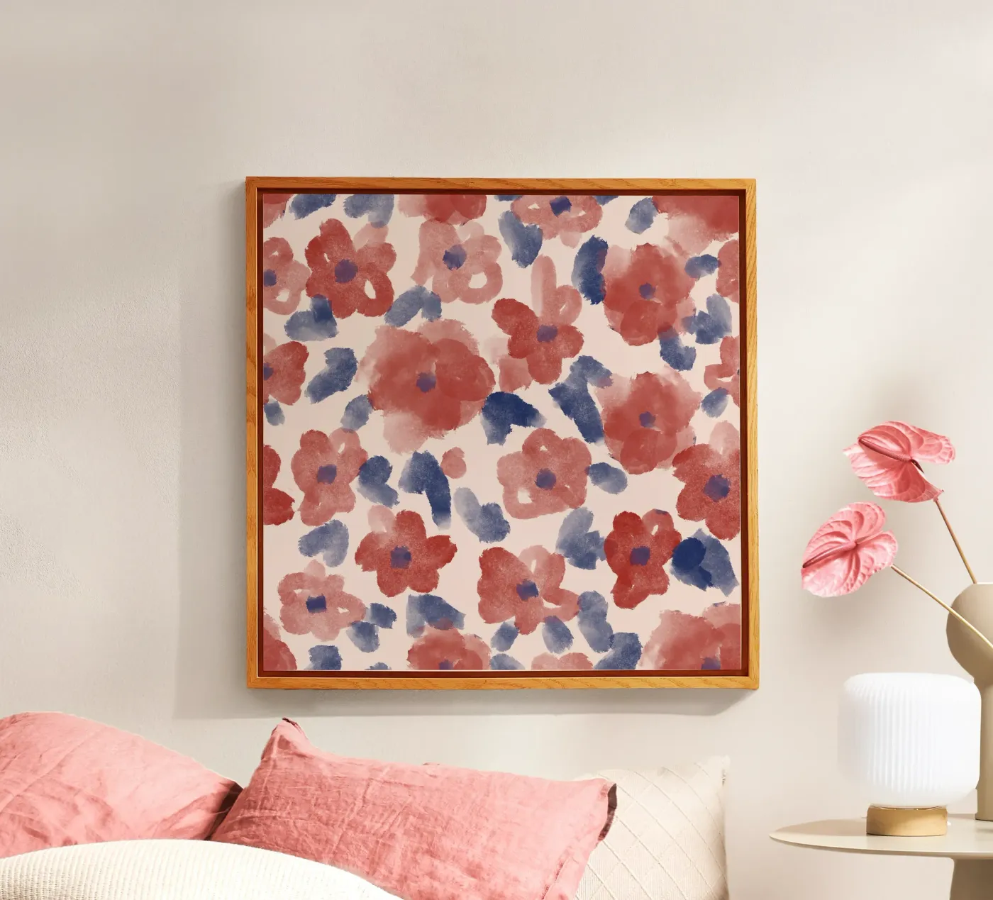 Autumn Abstract Flowers Pattern plexiglass da anisillustration