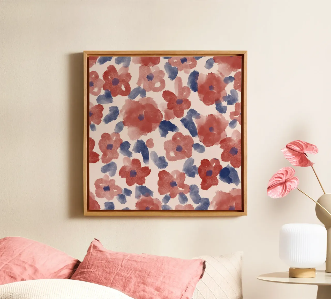 Autumn Abstract Flowers Pattern tela da anisillustration