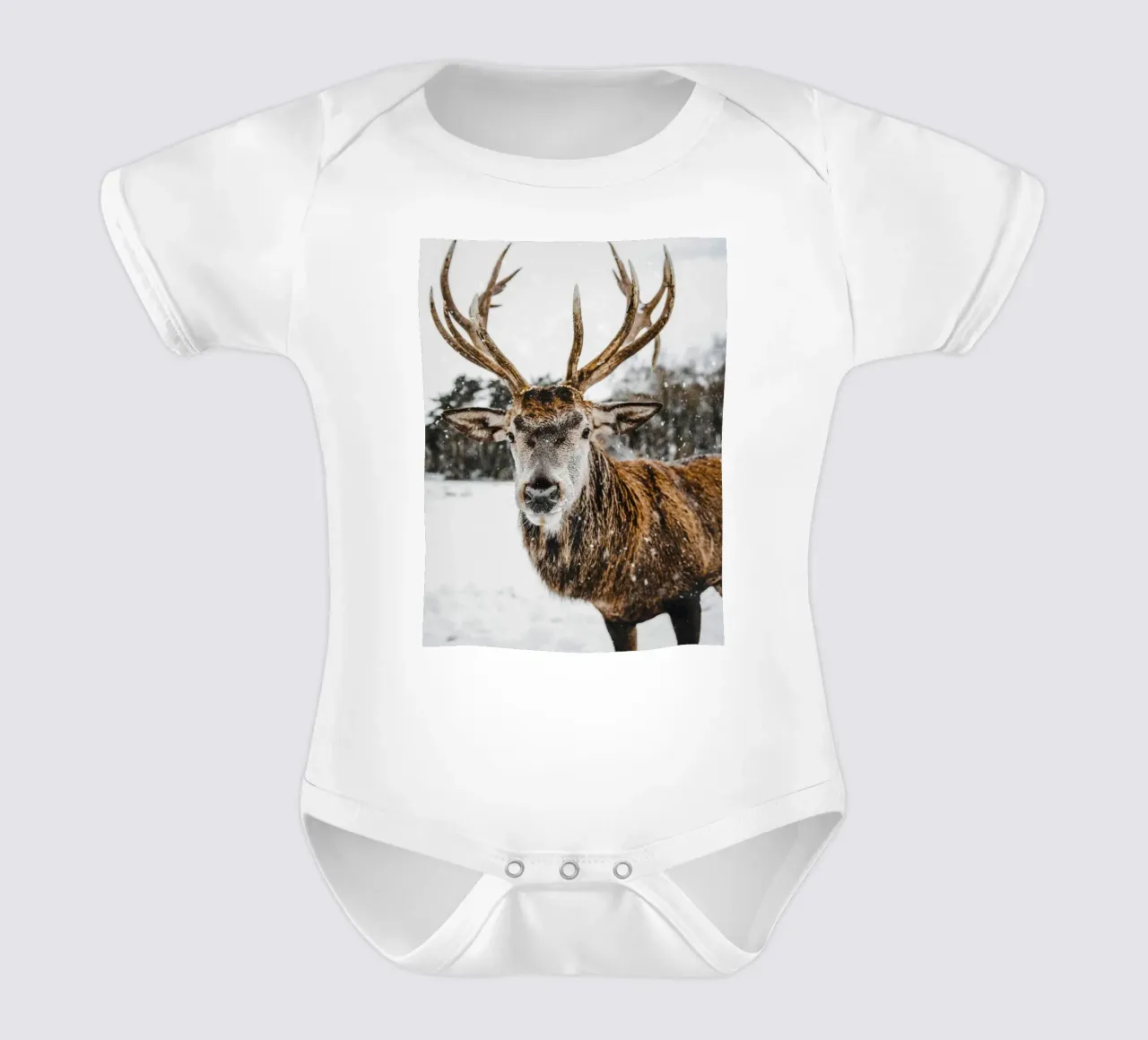 Natuur Wildlife Kunstdruk babyrompertje korte mouwen van Whole©