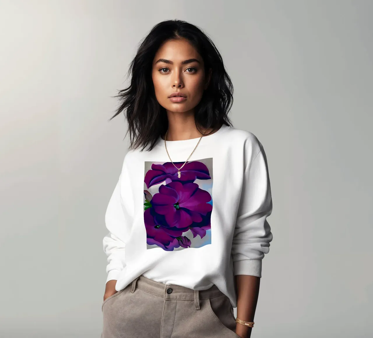 Georgia O'Keeffe - petunia, 1925 sweatshirt by Kinsley
