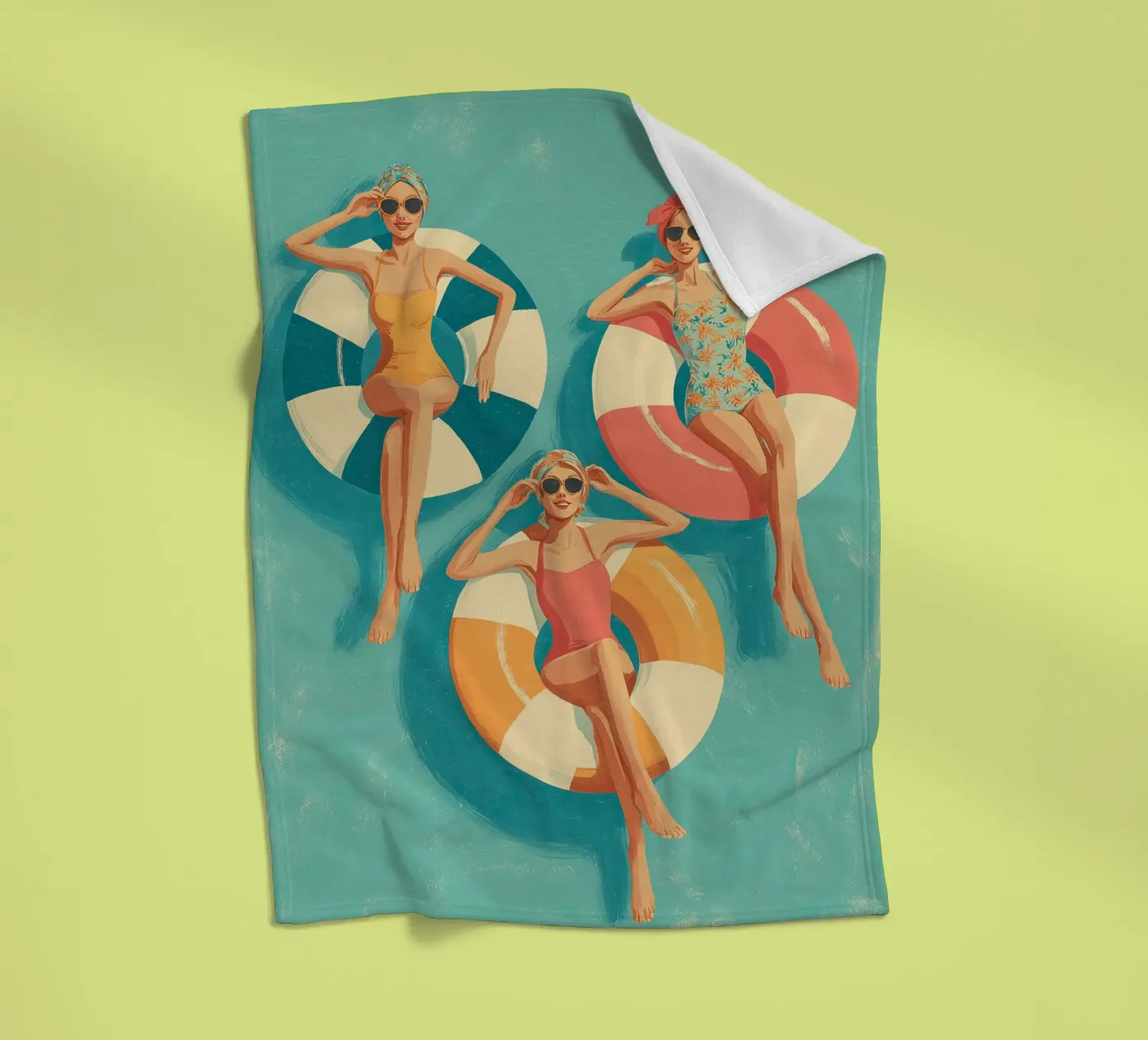 Pool Float Girls Fleecedecke von Ciao Bella