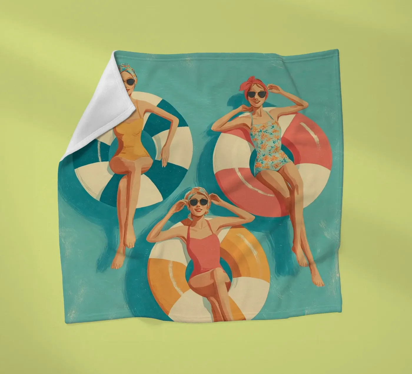 Pool Float Girls Fleecedecke von Ciao Bella