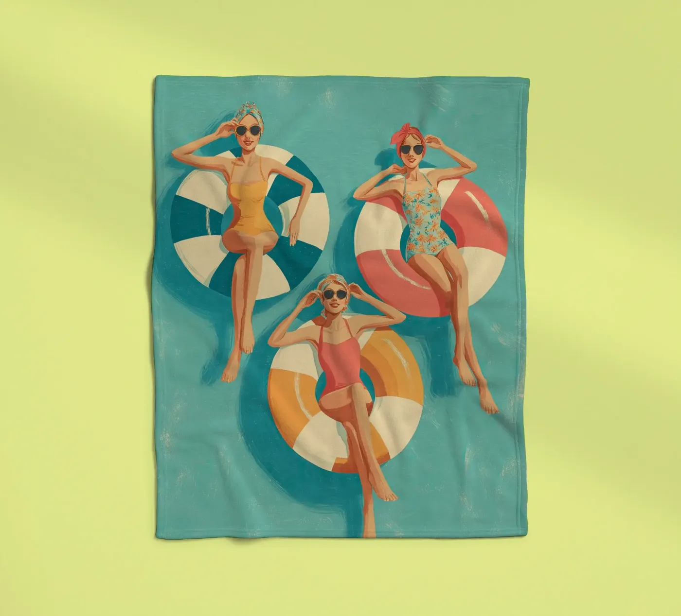 Pool Float Girls Fleecedecke von Ciao Bella