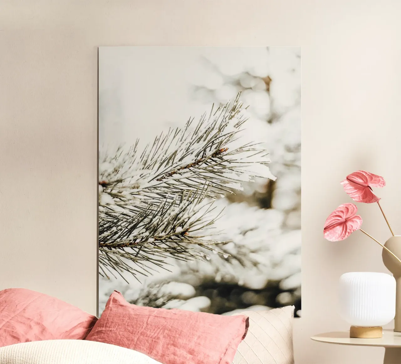 Snowy Fir Branch - Winter Botanical Art Print hahnemühle by Whole©