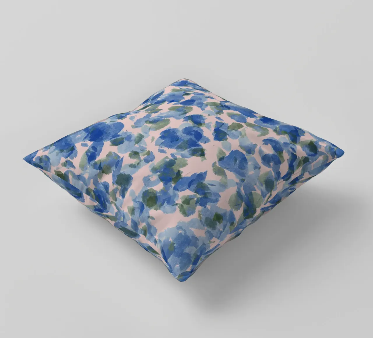 Soft Feminine Blue Pattern cuscino da anisillustration