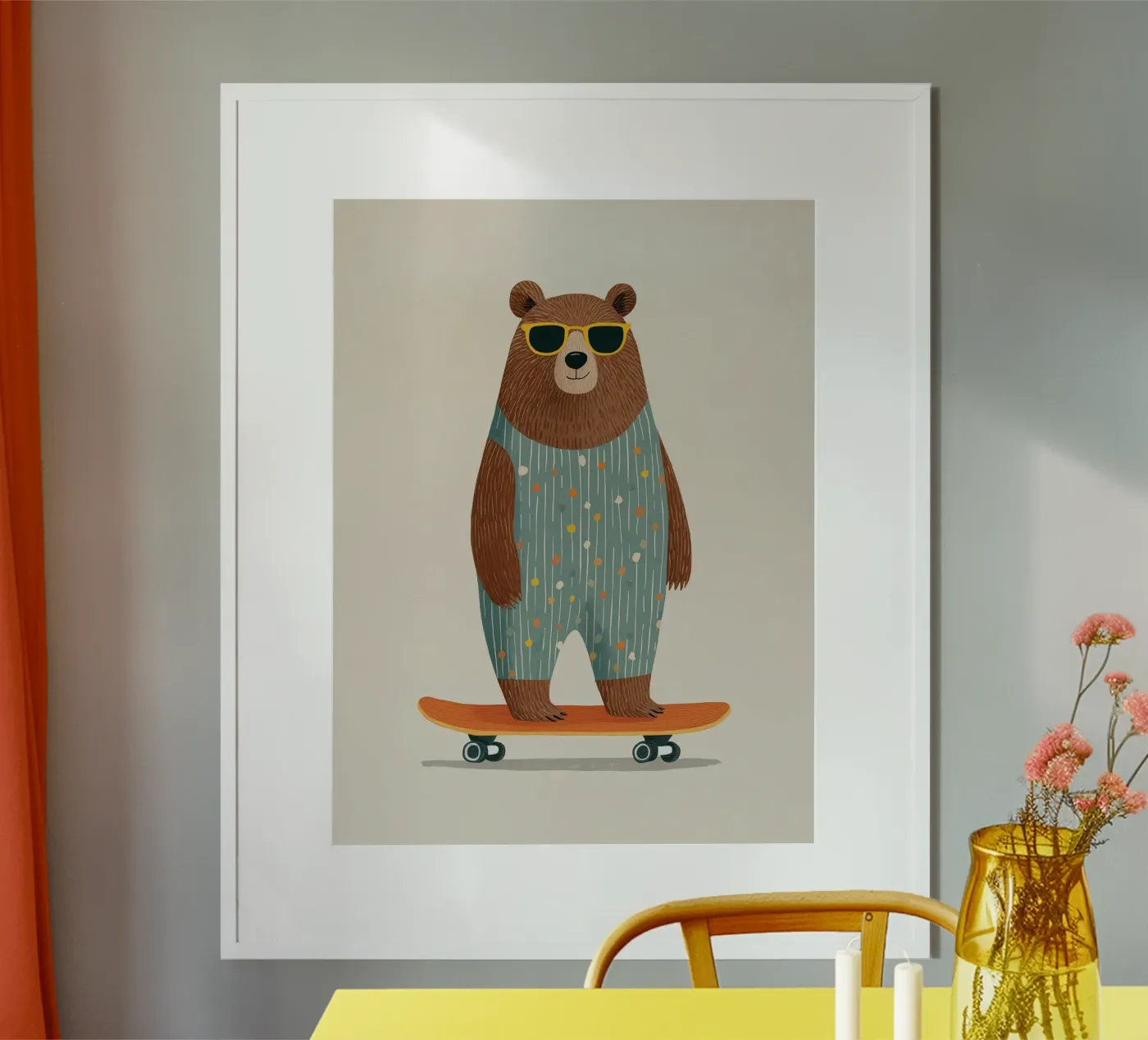 Skater Bear poster da Solenne