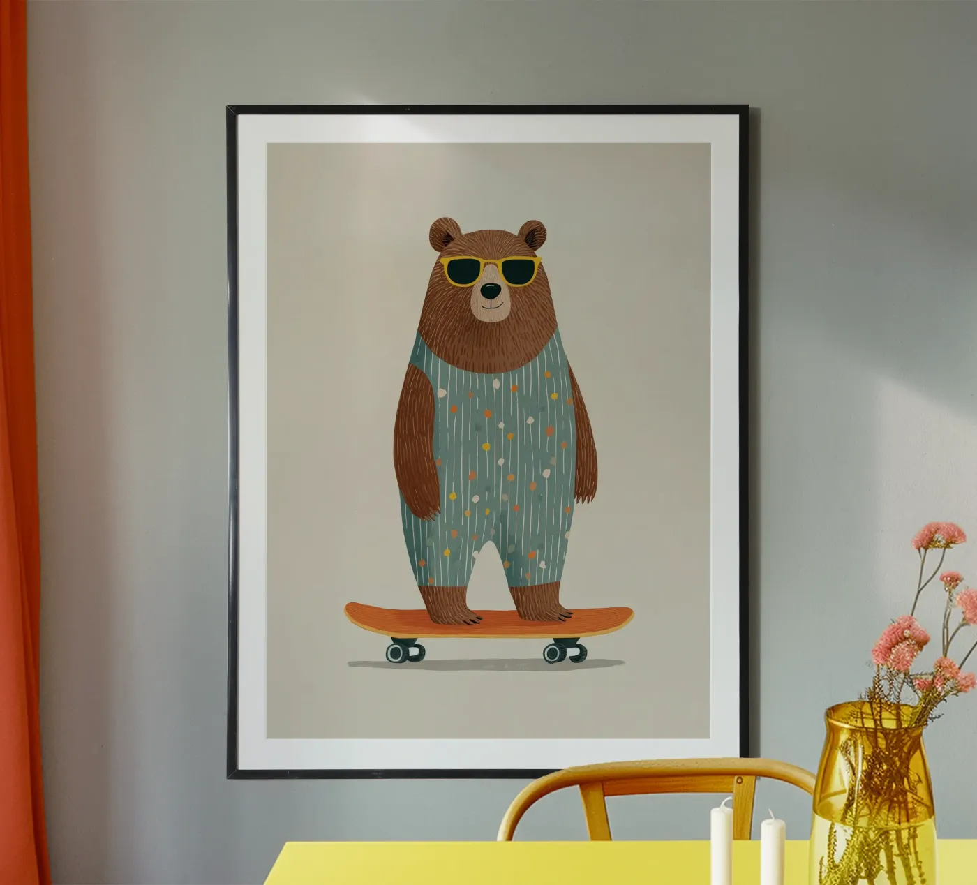 Skater Bear poster da Solenne