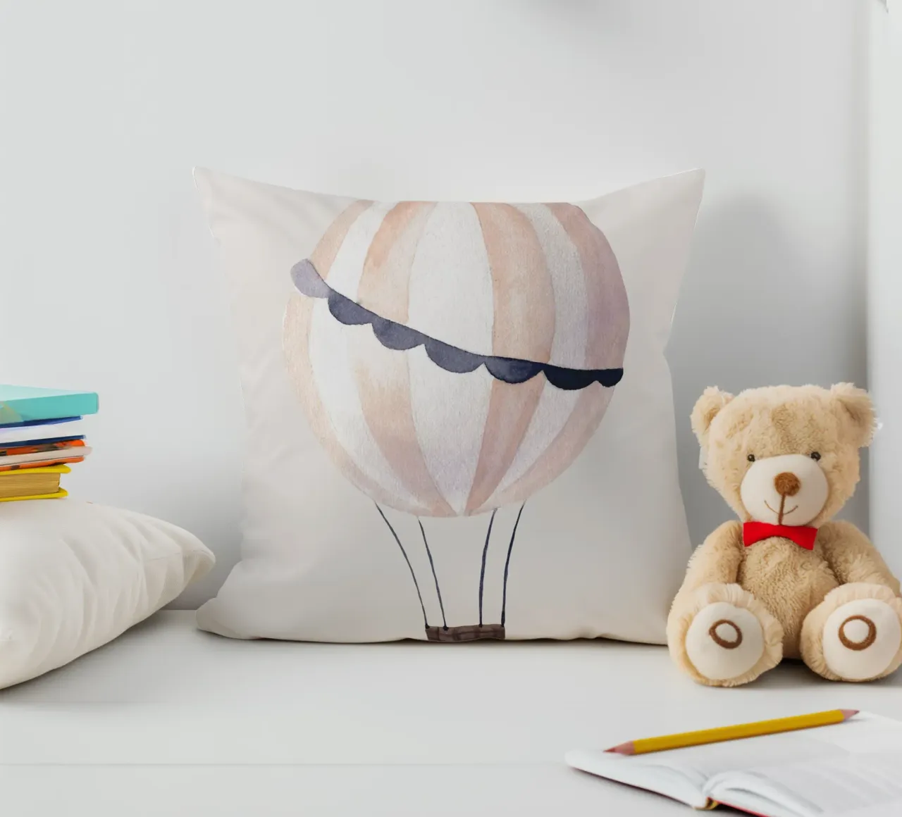 Palloncini acquerellati - Design minimalista per la camera dei bambini cuscino da Whole©