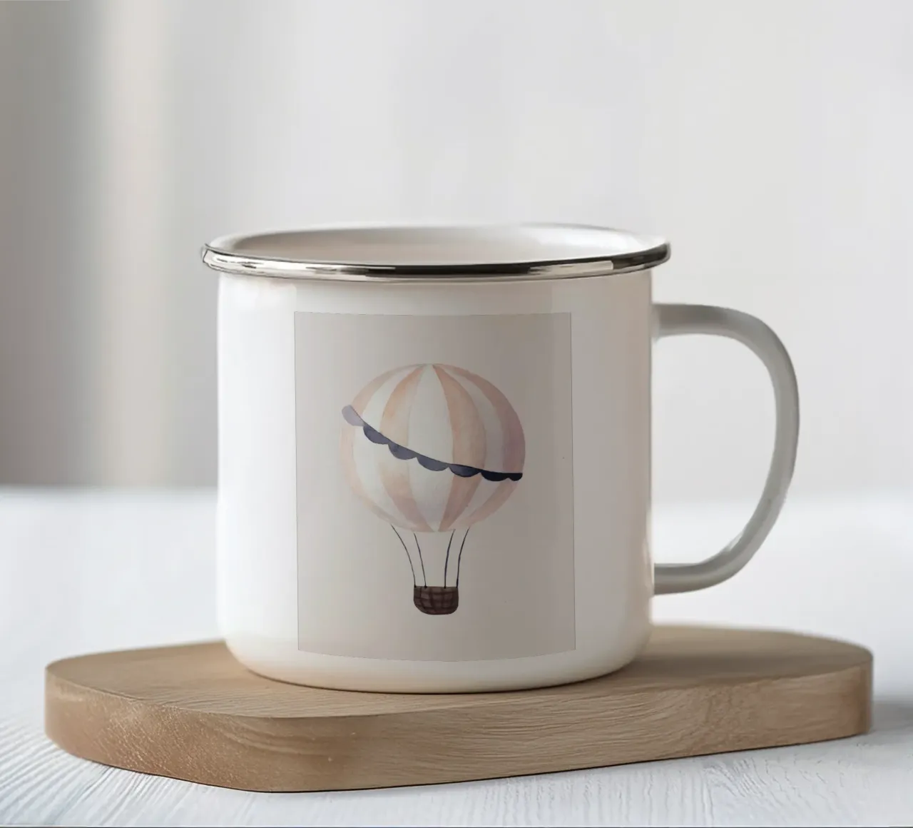 Palloncini acquerellati - Design minimalista per la camera dei bambini tazza in smalto da Whole©