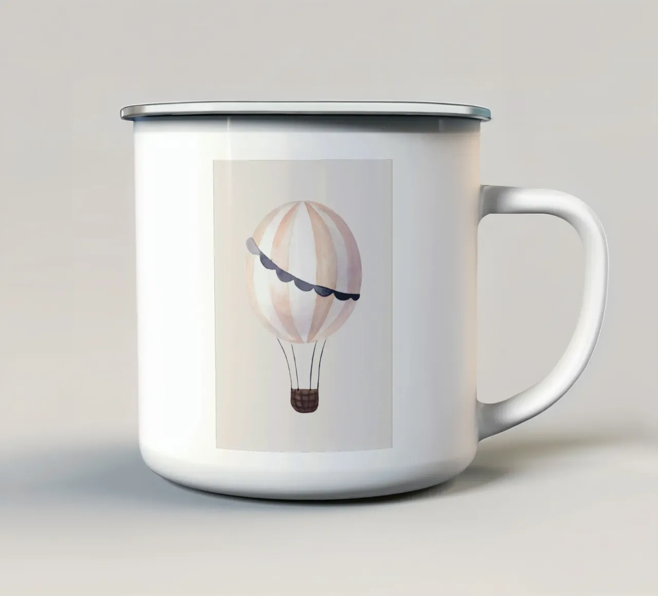 Palloncini acquerellati - Design minimalista per la camera dei bambini tazza in smalto da Whole©