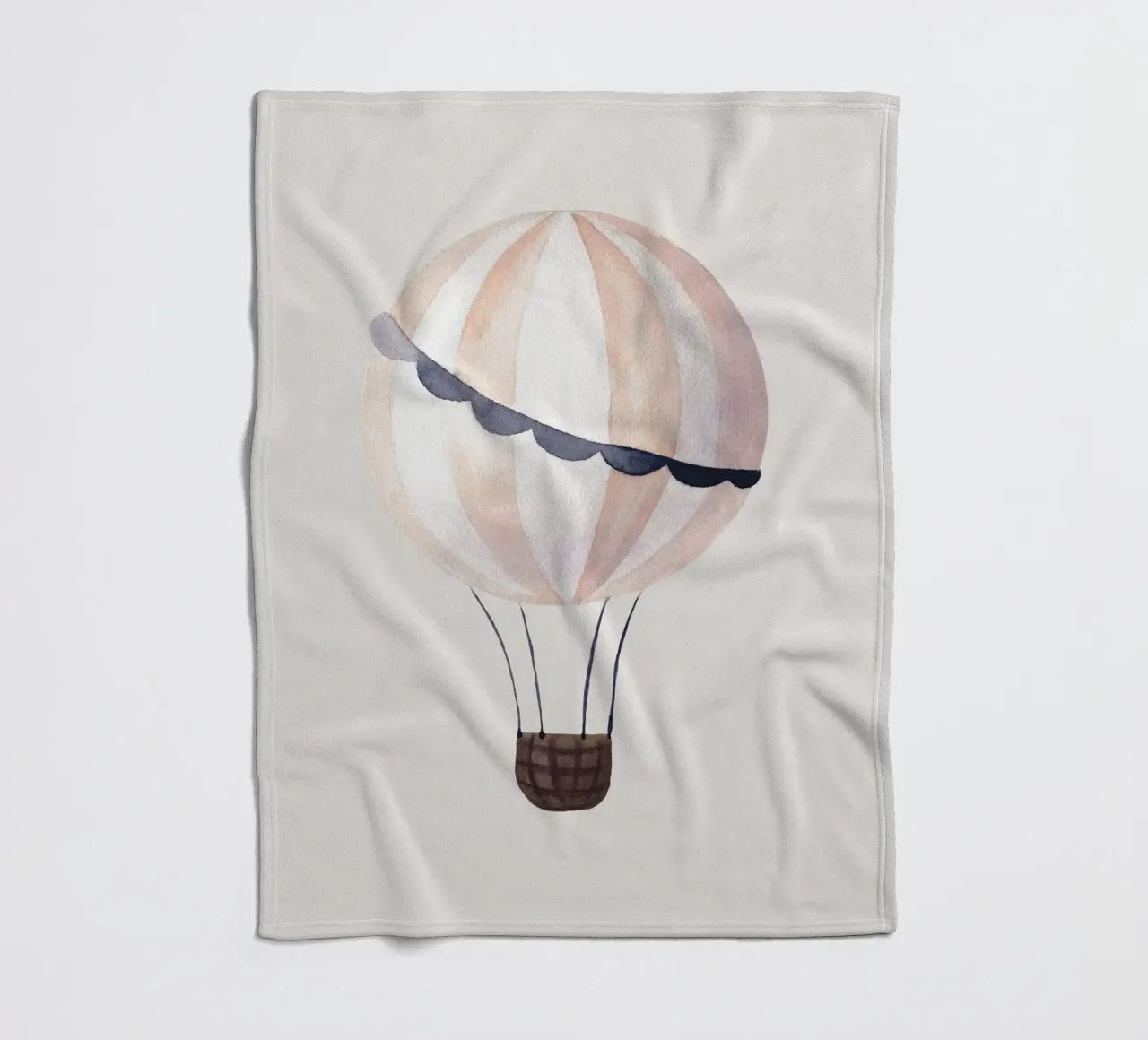 Palloncini acquerellati - Design minimalista per la camera dei bambini coperta in pile da Whole©