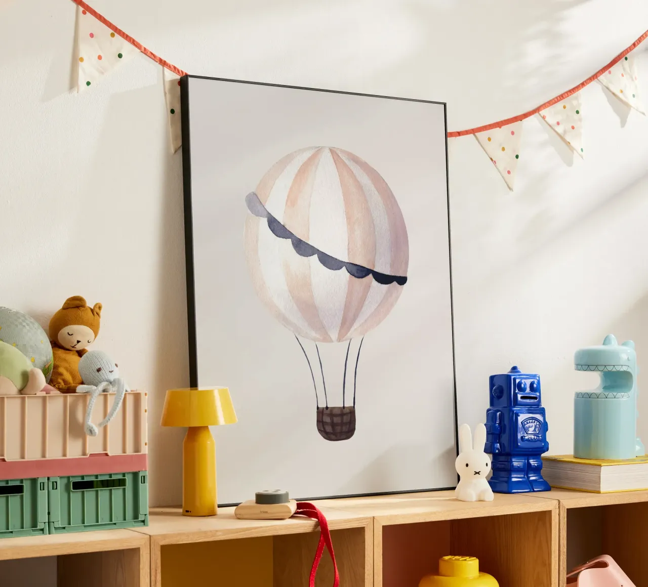 Balloon watercolour - Minimalist children's room design forex plate by Whole©