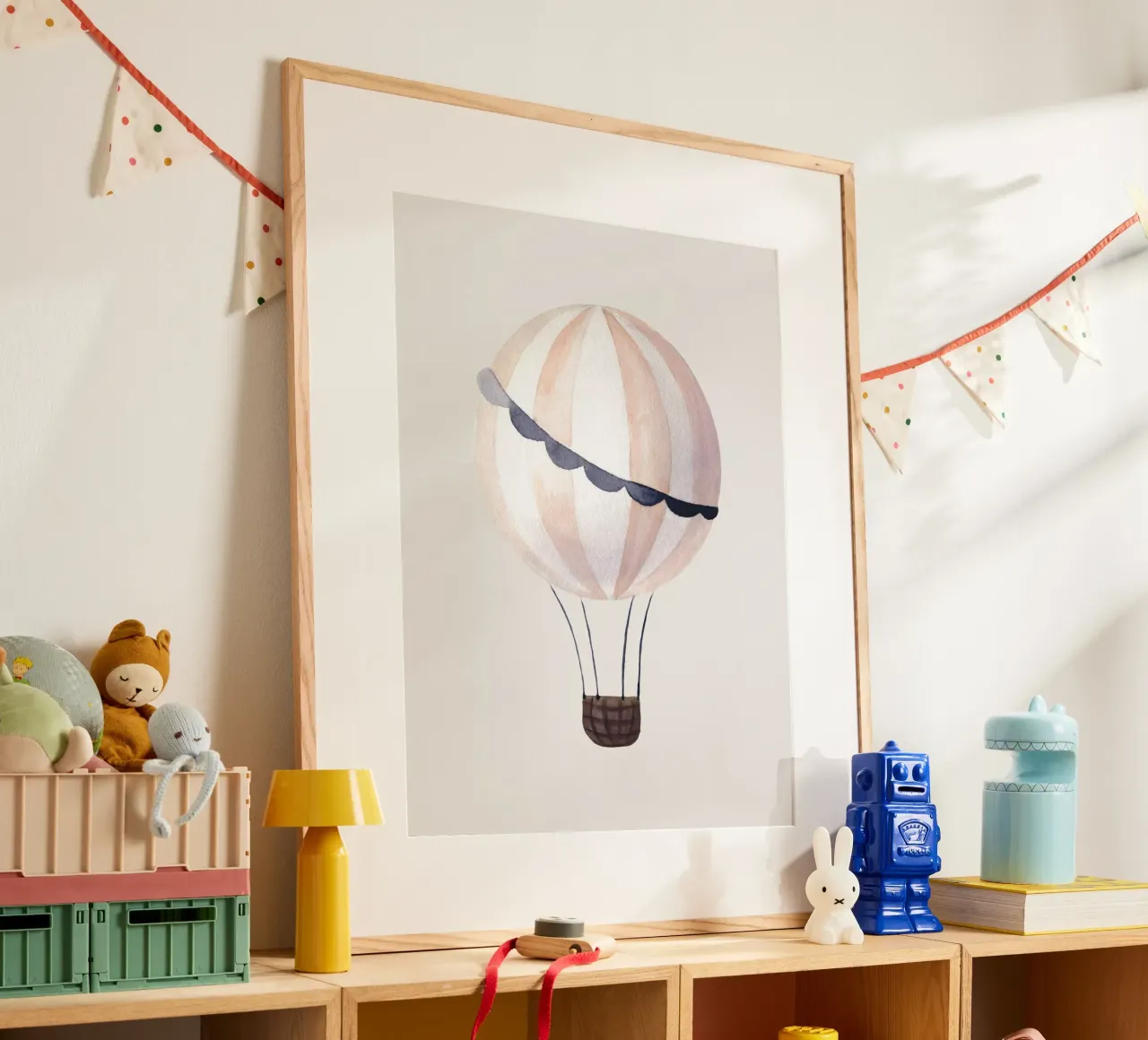 Palloncini acquerellati - Design minimalista per la camera dei bambini carta hahnemühle da Whole©