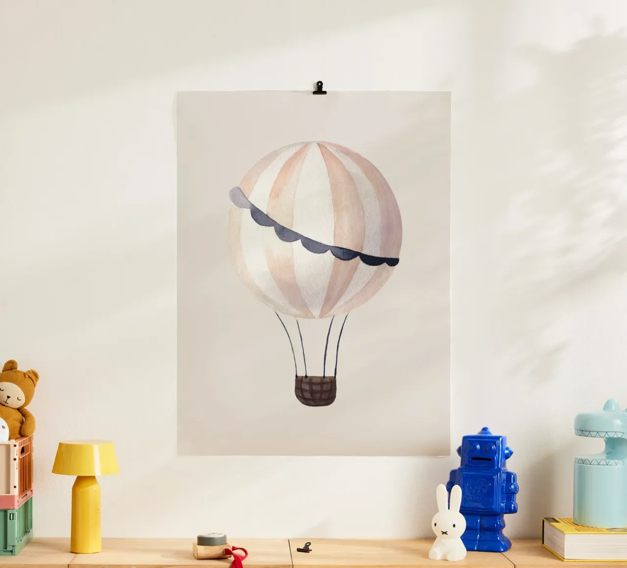 Palloncini acquerellati - Design minimalista per la camera dei bambini carta hahnemühle da Whole©