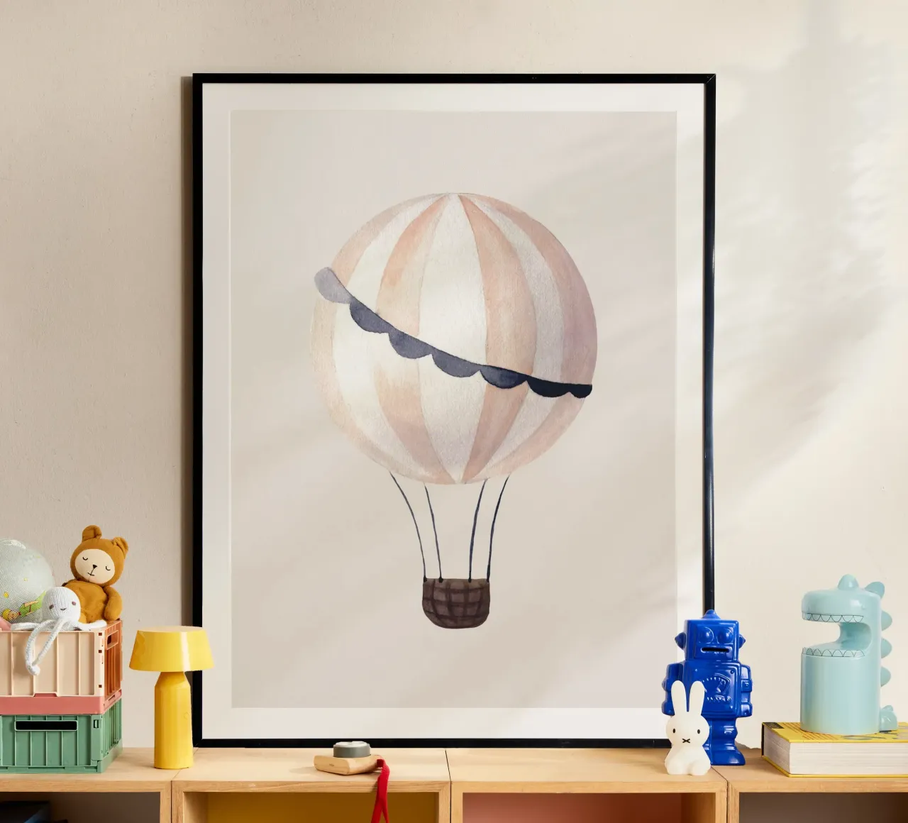 Palloncini acquerellati - Design minimalista per la camera dei bambini carta hahnemühle da Whole©