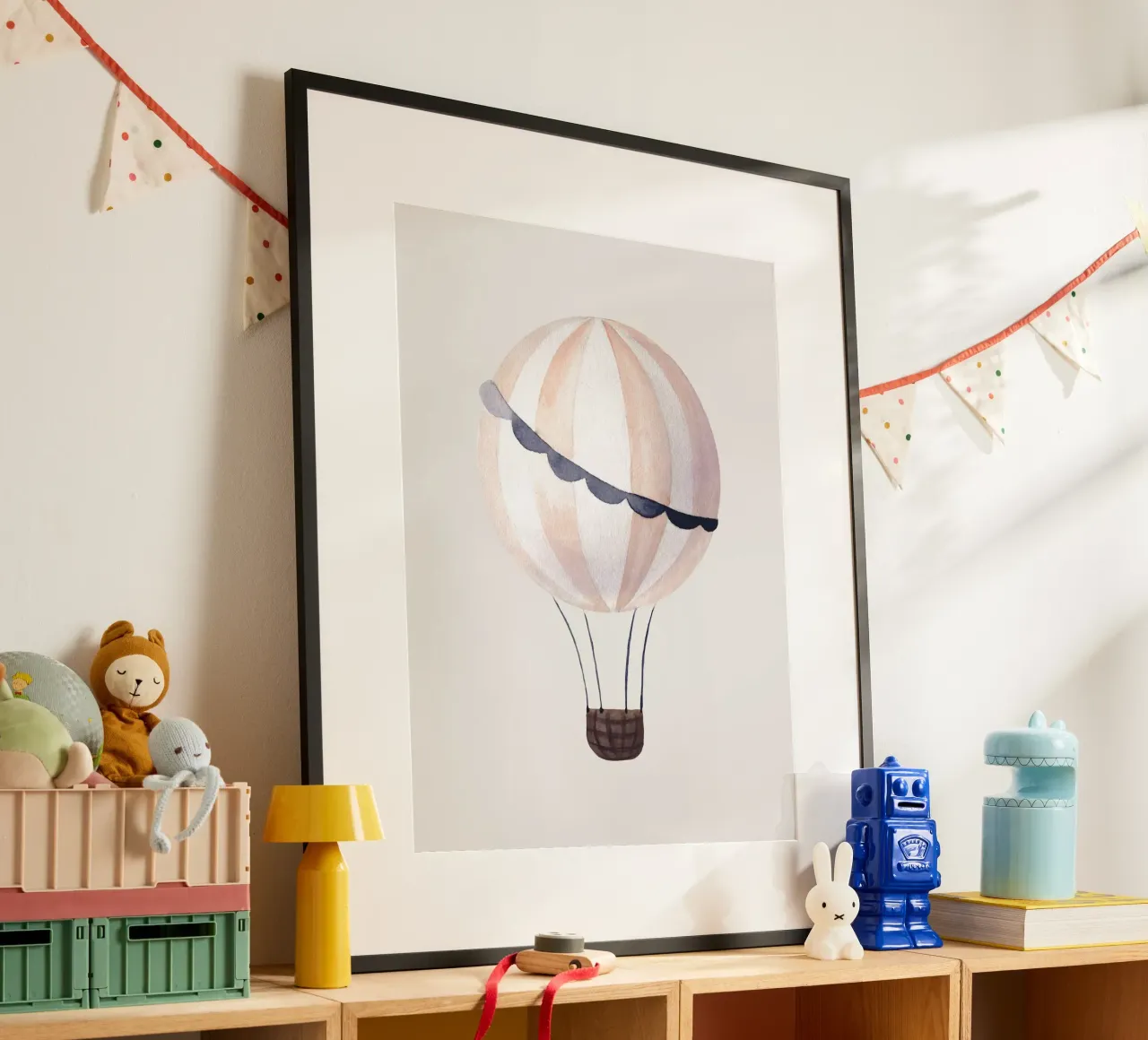 Palloncini acquerellati - Design minimalista per la camera dei bambini carta hahnemühle da Whole©