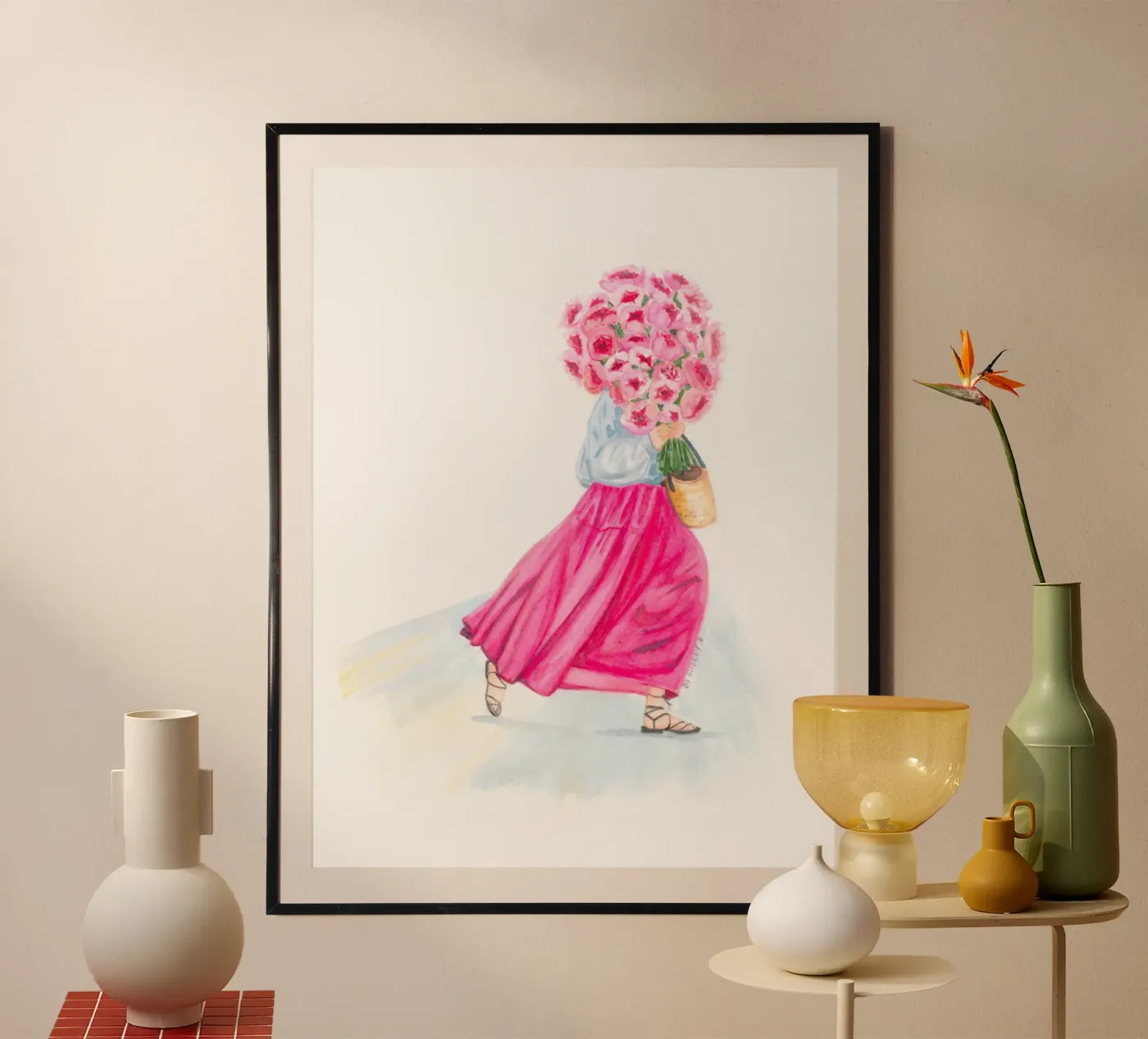 Silky Peonies Saint Honoré poster by byaudreyd