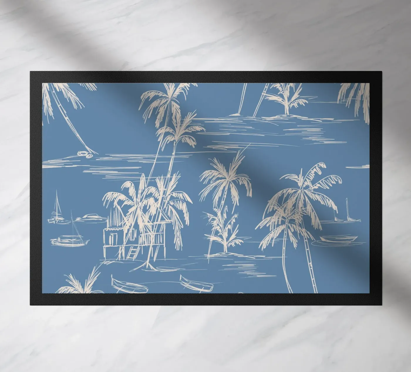 Tropical Beach Pattern Fußmatte von anisillustration