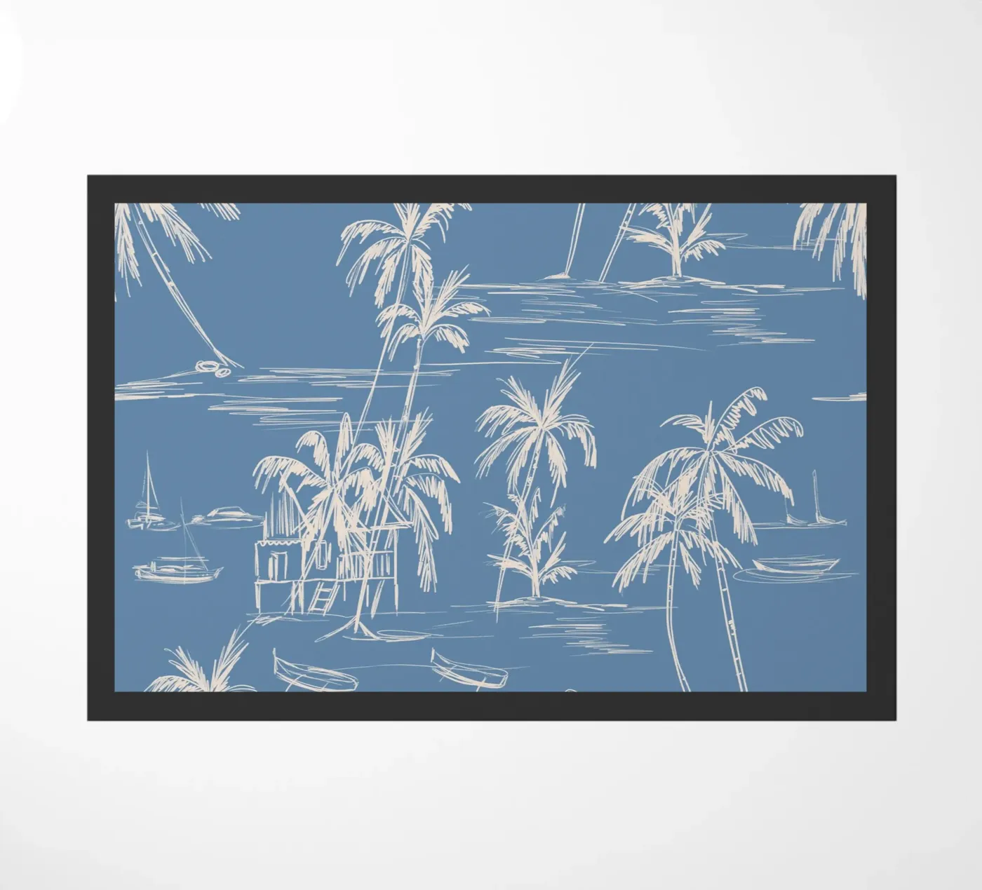 Tropical Beach Pattern Fußmatte von anisillustration