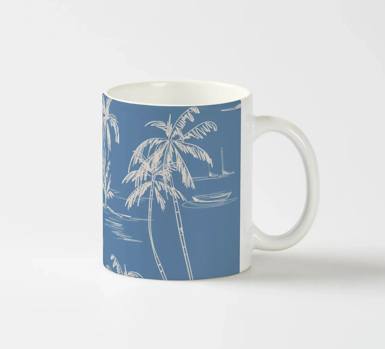 Tropical Beach Pattern tazza in ceramica da anisillustration