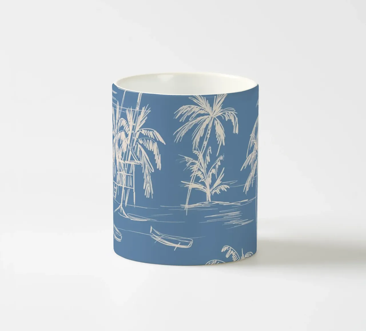 Tropical Beach Pattern tazza in ceramica da anisillustration