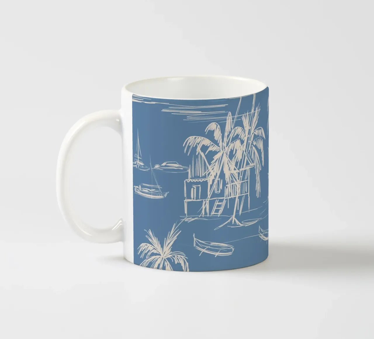 Tropical Beach Pattern tazza in ceramica da anisillustration