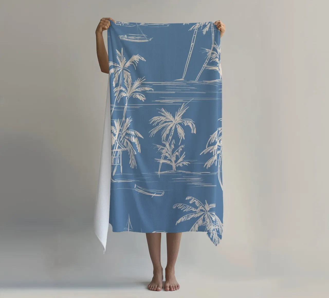 Tropical Beach Pattern telo mare da anisillustration