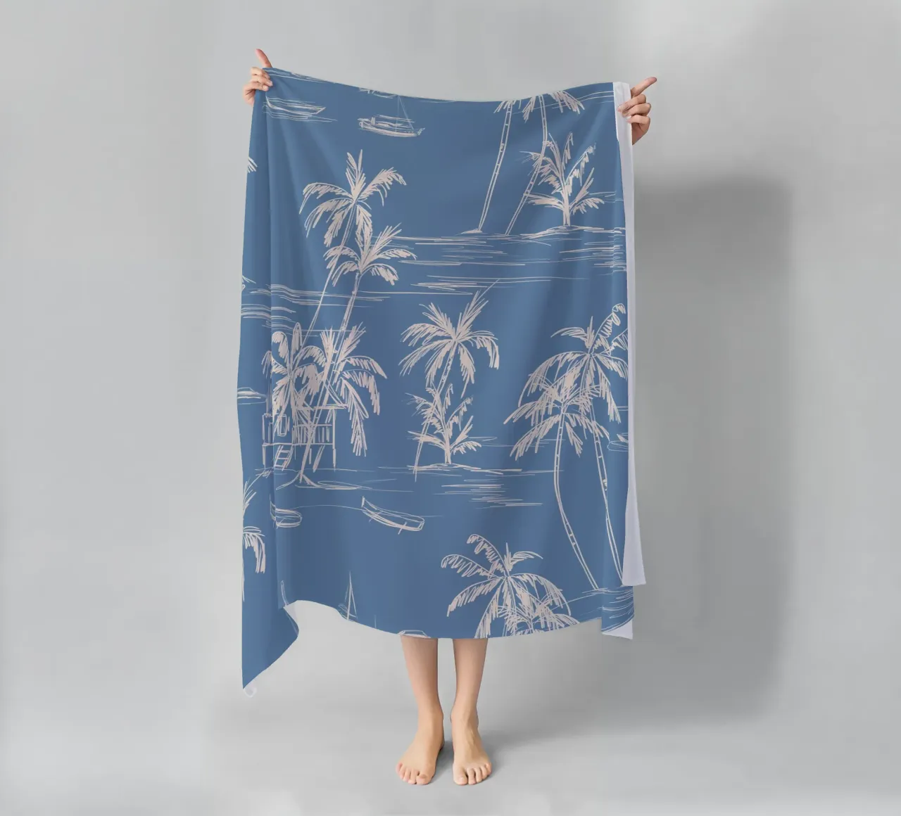 Tropical Beach Pattern telo mare da anisillustration
