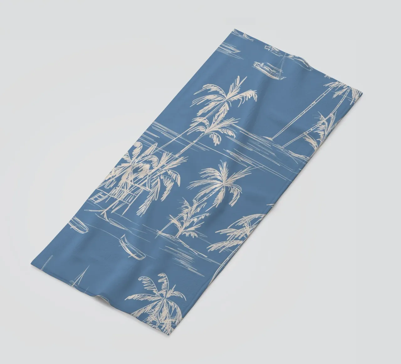 Tropical Beach Pattern telo mare da anisillustration