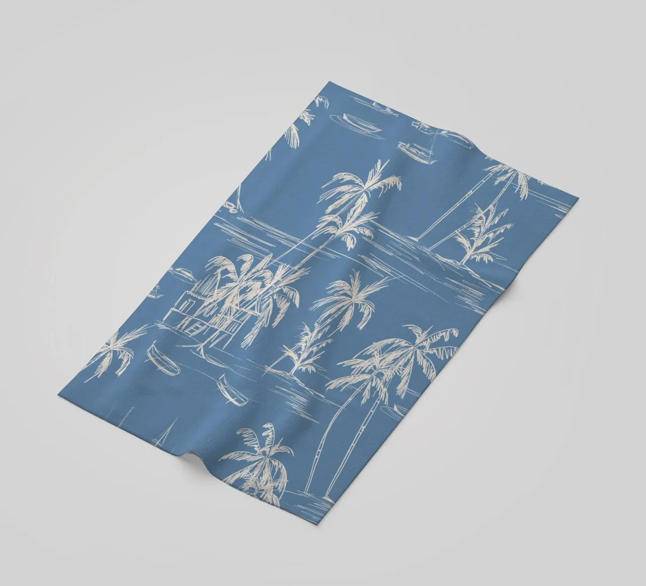 Tropical Beach Pattern telo mare da anisillustration