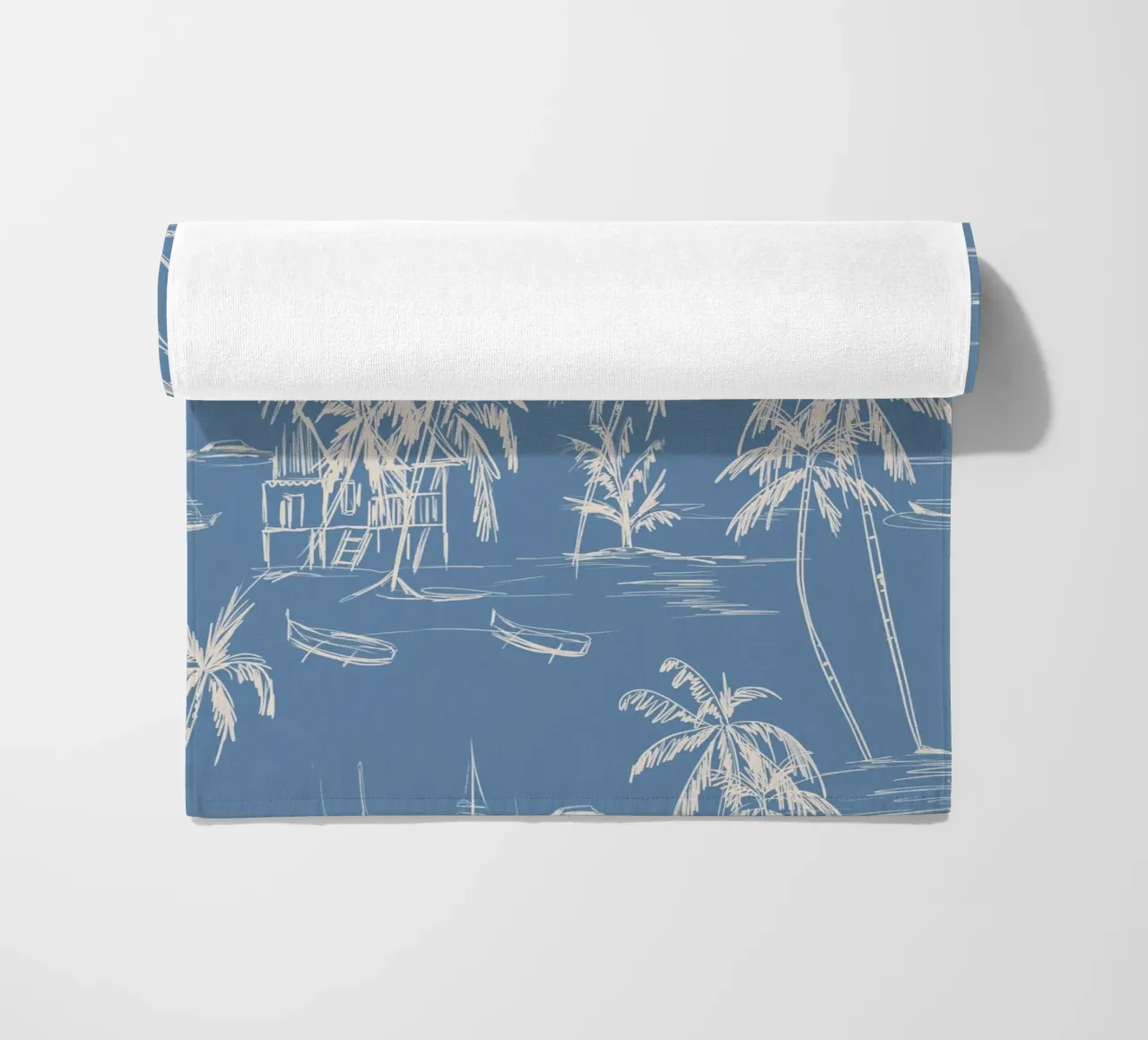 Tropical Beach Pattern telo mare da anisillustration