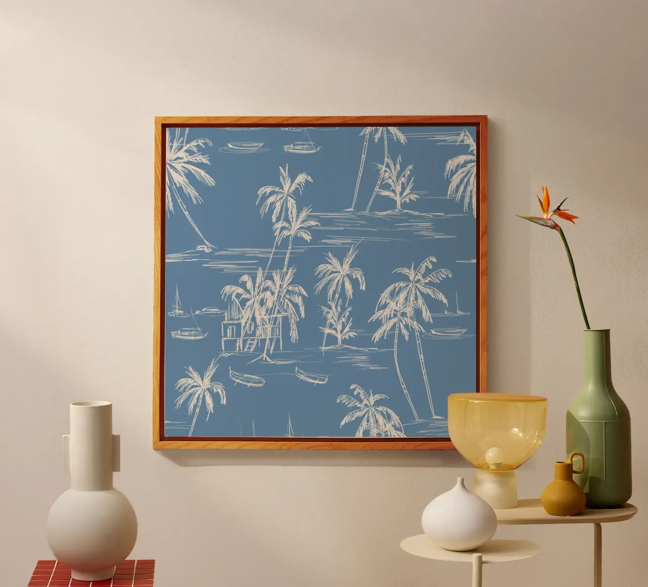 Tropical Beach Pattern plexiglass da anisillustration