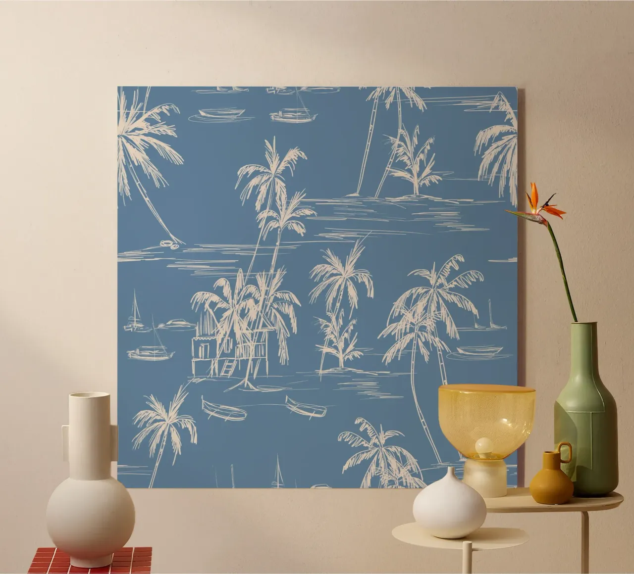 Tropical Beach Pattern plexiglass da anisillustration