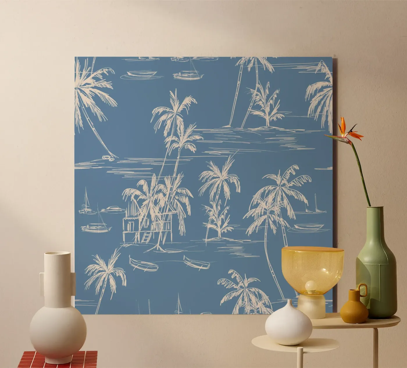 Tropical Beach Pattern forex plate by anisillustration